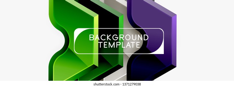 Formas geométricas modernas de fondo abstracto o elemento de logotipo. Diseño de color dinámico. Ilustración del vector