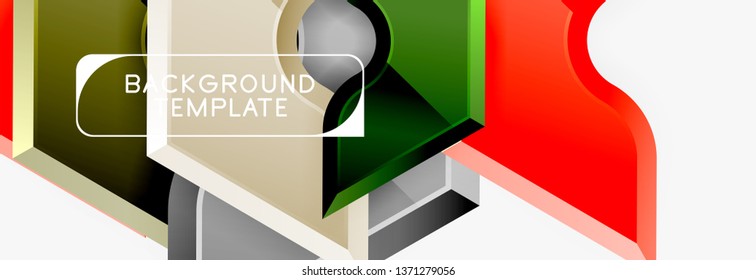 Moderne geometrische Formen abstrakter Hintergrund oder Logo-Element. Dynamisches Farbdesign. Vektorgrafik