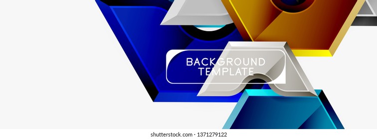 Formas geométricas modernas de fondo abstracto o elemento de logotipo. Diseño de color dinámico. Ilustración del vector
