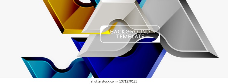 Formas geométricas modernas de fondo abstracto o elemento de logotipo. Diseño de color dinámico. Ilustración del vector