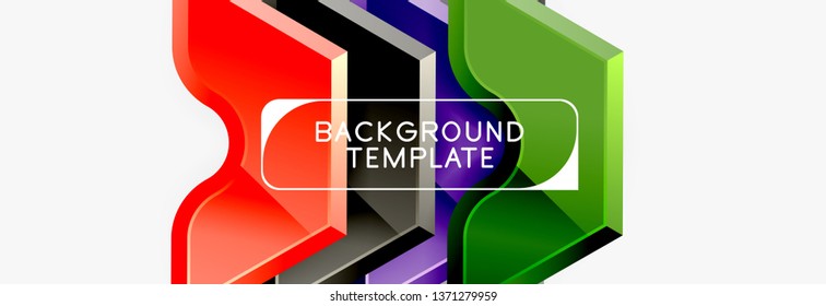 Formas geométricas modernas de fondo abstracto o elemento de logotipo. Diseño de color dinámico. Ilustración del vector