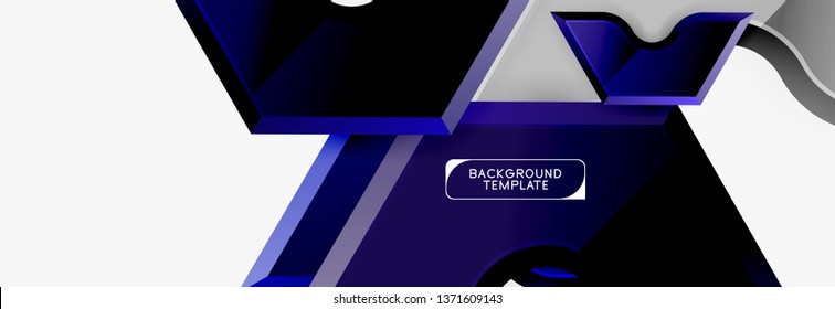 Modern geometric shapes abstract background or logo element. Dynamic color design. Vector illustration