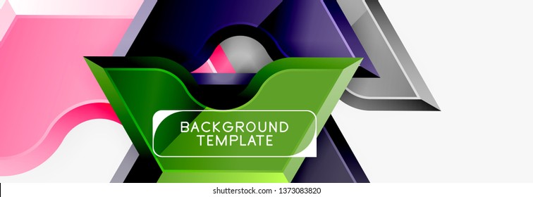 Formas geométricas modernas de fondo abstracto o elemento de logotipo. Diseño de color dinámico. Ilustración del vector
