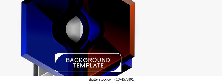 Formas geométricas modernas de fondo abstracto o elemento de logotipo. Diseño de color dinámico. Ilustración del vector
