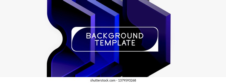 Formas geométricas modernas de fondo abstracto o elemento de logotipo. Diseño de color dinámico. Ilustración del vector