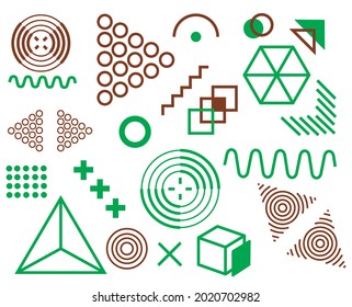 Modern geometric shapes. Arrows, triangular shape. Circle triangle. Abstract vector illustration. Print fabric textile cloth. Trendy backdrop creative background. Decor decorative paper Concept poster