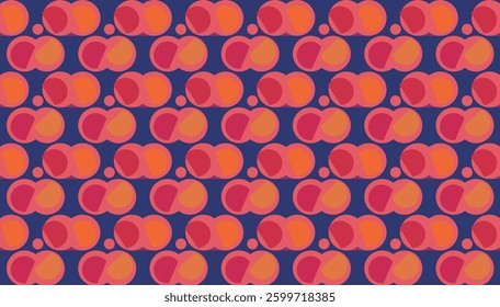 Modern geometric shapes with circles and stacked elements on a dark blue background