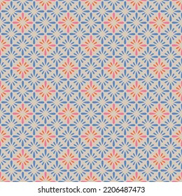 Geometric pattern abstract shape motif seamless background. Geometrical  grunge texture fabric design textile swatch ladies dress, man shirt allover  print block. Black blue, violet, white palette. Stock Vector
