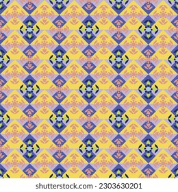 Modern geometric shapes common motif seamless pattern background. Luxury fabric design textile swatch for ladies dress, man shirt all over print. 