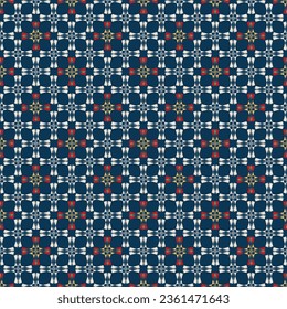 Modern geometric shapes common motif seamless pattern background. Luxury fabric design textile swatch for ladies dress, man shirt all over print. 