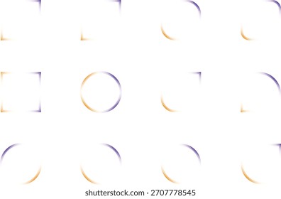 Formas geométricas modernas com cores de gradiente para design digital e planos de fundo abstratos
