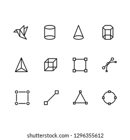 Modern geometric shapes icon