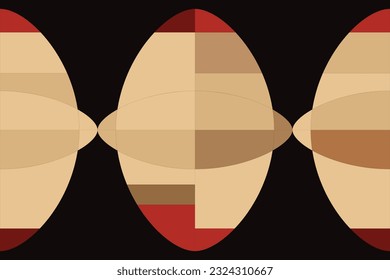 Modern geometric shapes patterns, seamless vector illustration. Pattern designs with modern geometric shapes can be printed as a background image or used for rugs, carpets, or textile fabric.