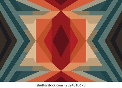 Modern geometric shapes patterns, seamless vector illustration. Pattern designs with modern geometric shapes can be printed as a background image or used for rugs, carpets, or textile fabric.