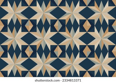 Modern geometric shapes patterns, seamless vector illustration. Pattern designs with modern geometric shapes can be printed as a background image or used for rugs, carpets, or textile fabric.