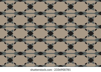 Modalidades geométricas modernas, ilustración vectorial sin fisuras. Los diseños de patrones con formas geométricas modernas pueden imprimirse como imagen de fondo o utilizarse para alfombras, alfombras o tejidos textiles.