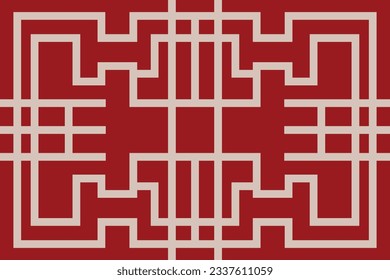 Modern geometric shapes patterns, seamless vector illustration. Pattern designs with modern geometric shapes can be printed as a background image or used for rugs, carpets, or textile fabric.