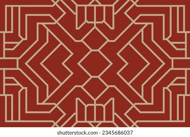 Modalidades geométricas modernas, ilustración vectorial sin fisuras. Los diseños de patrones con formas geométricas modernas pueden imprimirse como imagen de fondo o utilizarse para alfombras, alfombras o tejidos textiles.
