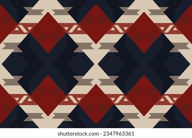 Modern geometric shapes patterns, seamless vector illustration. Pattern designs with modern geometric shapes can be printed as a background image or used for rugs, carpets, or textile fabric.