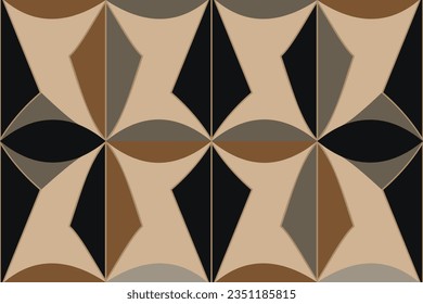 Modern geometric shapes patterns, seamless vector illustration. Pattern designs with modern geometric shapes can be printed as a background image or used for rugs, carpets, or textile fabric.