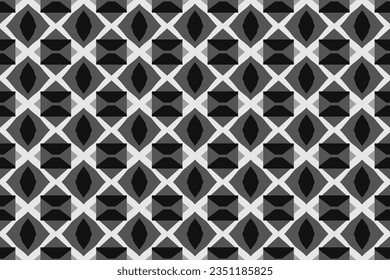 Modern geometric shapes patterns, seamless vector illustration. Pattern designs with modern geometric shapes can be printed as a background image or used for rugs, carpets, or textile fabric.