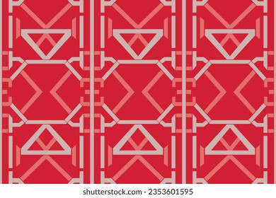 Modern geometric shapes patterns, seamless vector illustration. Pattern designs with modern geometric shapes can be printed as a background image or used for rugs, carpets, or textile fabric.