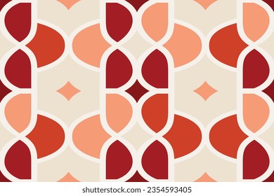 Modern geometric shapes patterns, seamless vector illustration. Pattern designs with modern geometric shapes can be printed as a background image or used for rugs, carpets, or textile fabric.