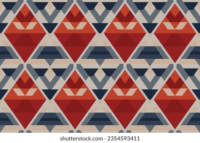 Modern geometric shapes patterns, seamless vector illustration. Pattern designs with modern geometric shapes can be printed as a background image or used for rugs, carpets, or textile fabric.
