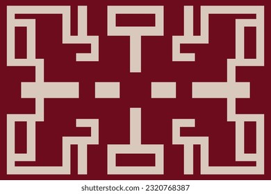 Modern geometric shapes patterns, vector illustration. Pattern designs with modern geometric shapes can be printed as a background image or used for rugs, carpets, or textile fabric.