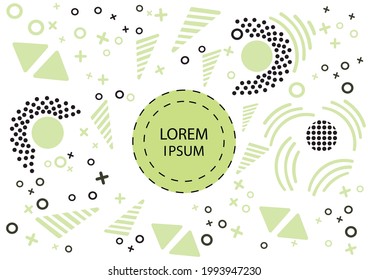 Modern geometric shapes. Square, triangular shape. Circle triangle abstract vector illustration. Print fabric textile cloth. Trendy backdrop creative background. Decor decorative paper Concept poster