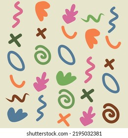 Modern geometric shapes. Square, triangular shape. Circle triangle. Abstract vector illustration. Print fabric textile cloth. Trendy backdrop creative background. Decor decorative paper Concept poster