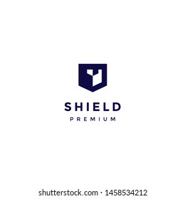 modern geometric shield guard logo template