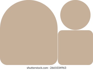 Modern Geometric Soft Shapes Composition