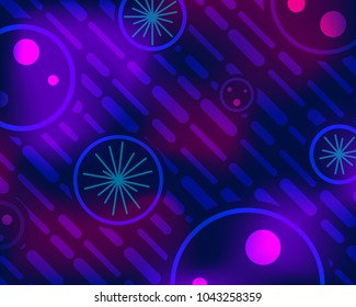 modern geometric space on dark violet background