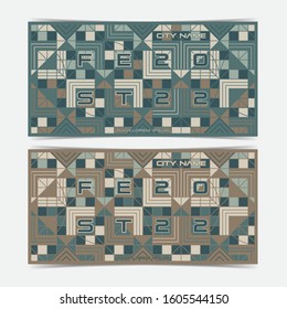 Modern Geometric Square Design flyer template. Vector illustration.