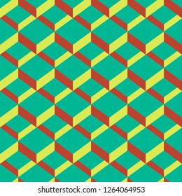 modern geometric square dimension seamless pattern