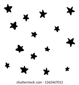 Modern Geometric Star Pattern. Vector Star Pattern Background Drawn by Hand in EPS