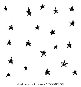 Modern Geometric Star Pattern. Vector Star Pattern Background Drawn by Hand - Vector