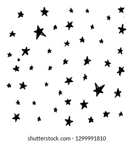 Modern Geometric Star Pattern. Vector Star Pattern Background Drawn By Hand - Vector