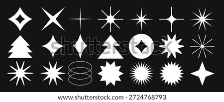 Modern Geometric Star and Sparkle Shapes Collection