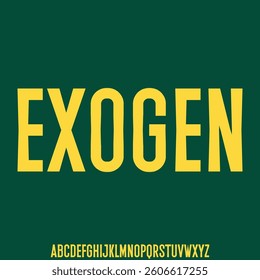Modern geometric stencil type alphabet display font vector. Creative futuristic typeface