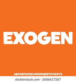 Modern geometric stencil type alphabet display font vector. Creative futuristic typeface