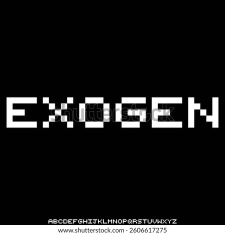 Modern geometric stencil type alphabet display font vector. Creative futuristic typeface