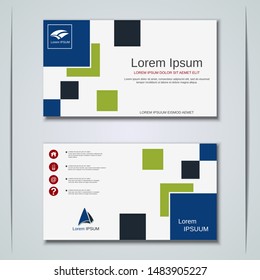 Modern geometric style business visiting card, label, sticker, badge vector design template