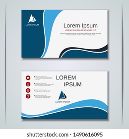 Modern geometric style business visiting card, label, sticker, badge vector design template