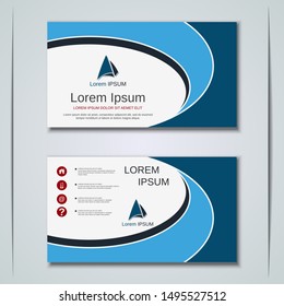 Modern geometric style business visiting card, label, sticker, badge vector design template