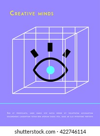 Modern geometric style card. Vector graphic.