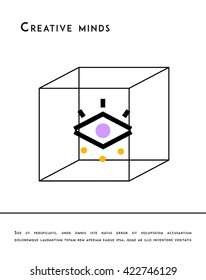 Modern geometric style card. Vector graphic.