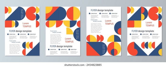 Colección de Plantilla de Vector de estilo geométrico moderno. Fondo geométrico Abstractas. Diseño para póster, folleto, cubierta del folleto, tarjeta, Cupón. Formato A4