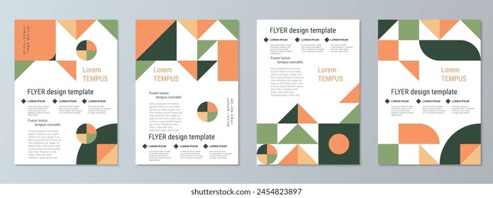 Colección de Plantilla de Vector de estilo geométrico moderno. Fondo geométrico Abstractas. Diseño para póster, folleto, cubierta del folleto, tarjeta, Cupón. Formato A4